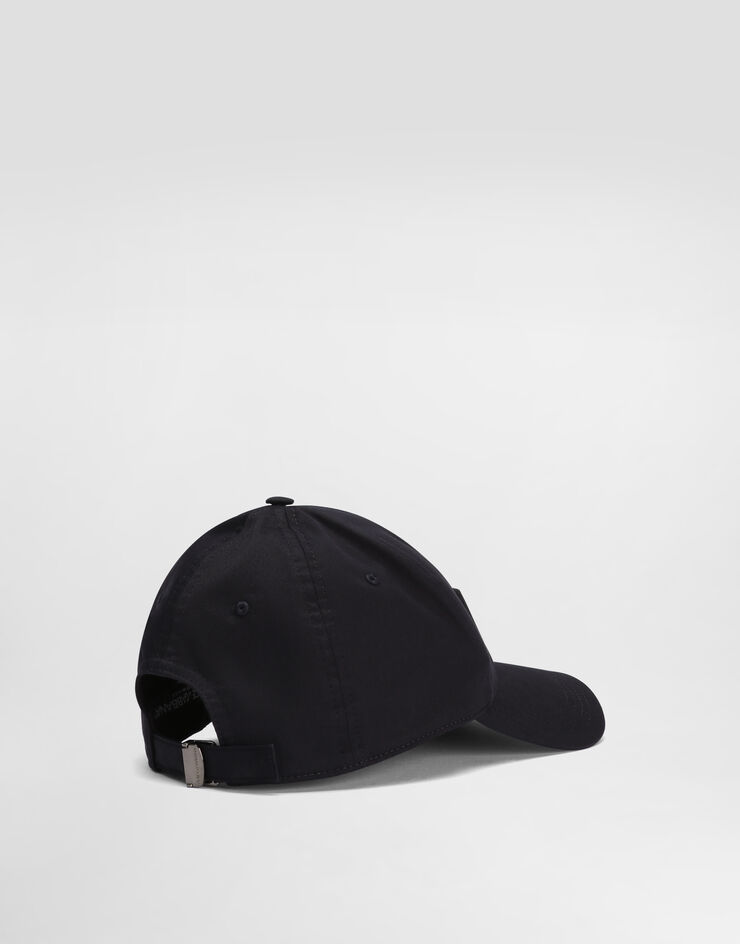 Dolce & Gabbana Casquette de base-ball en coton avec plaquette à logo Bleu GH590AGF421