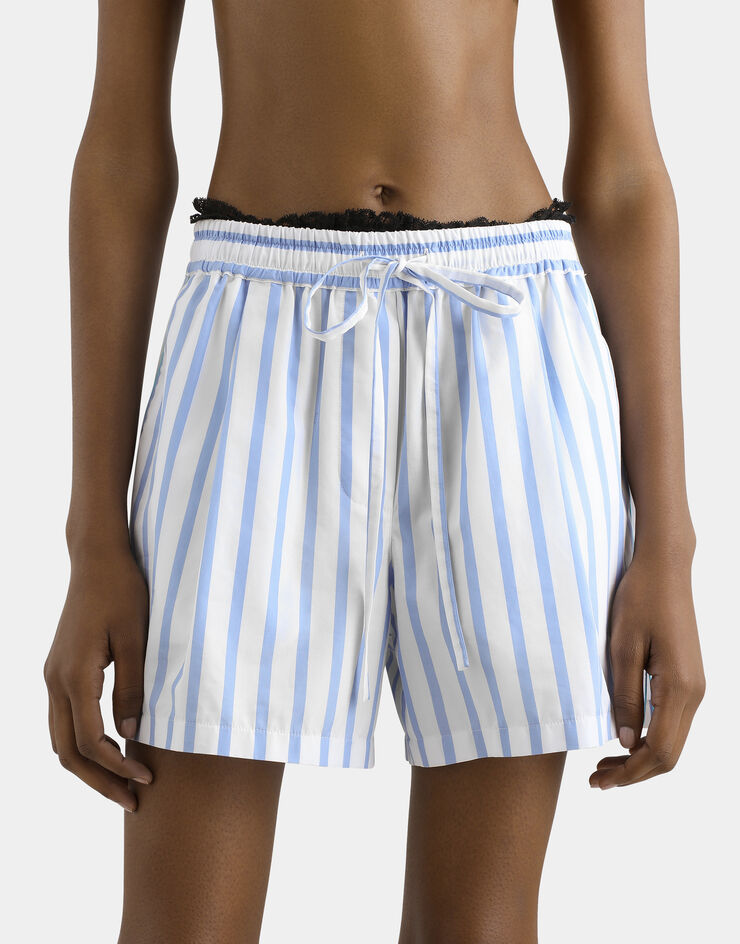 Dolce & Gabbana Striped poplin shorts Multicolor FTDJHTFR52W