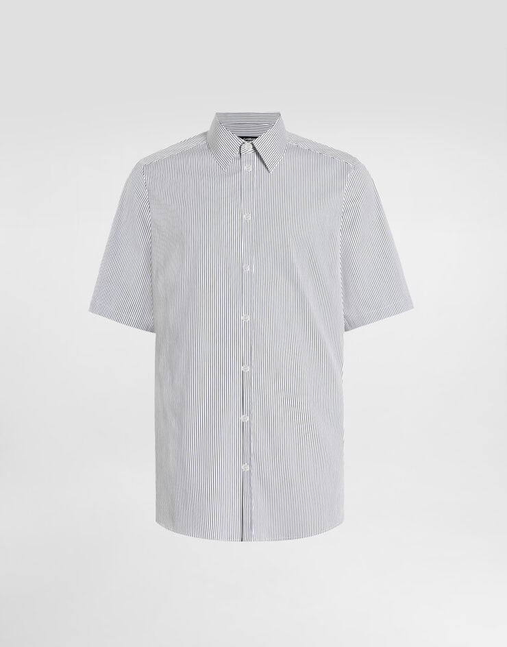 Dolce & Gabbana Camisa de popelina elástica a rayas Multicolor G5NN5TFRREC