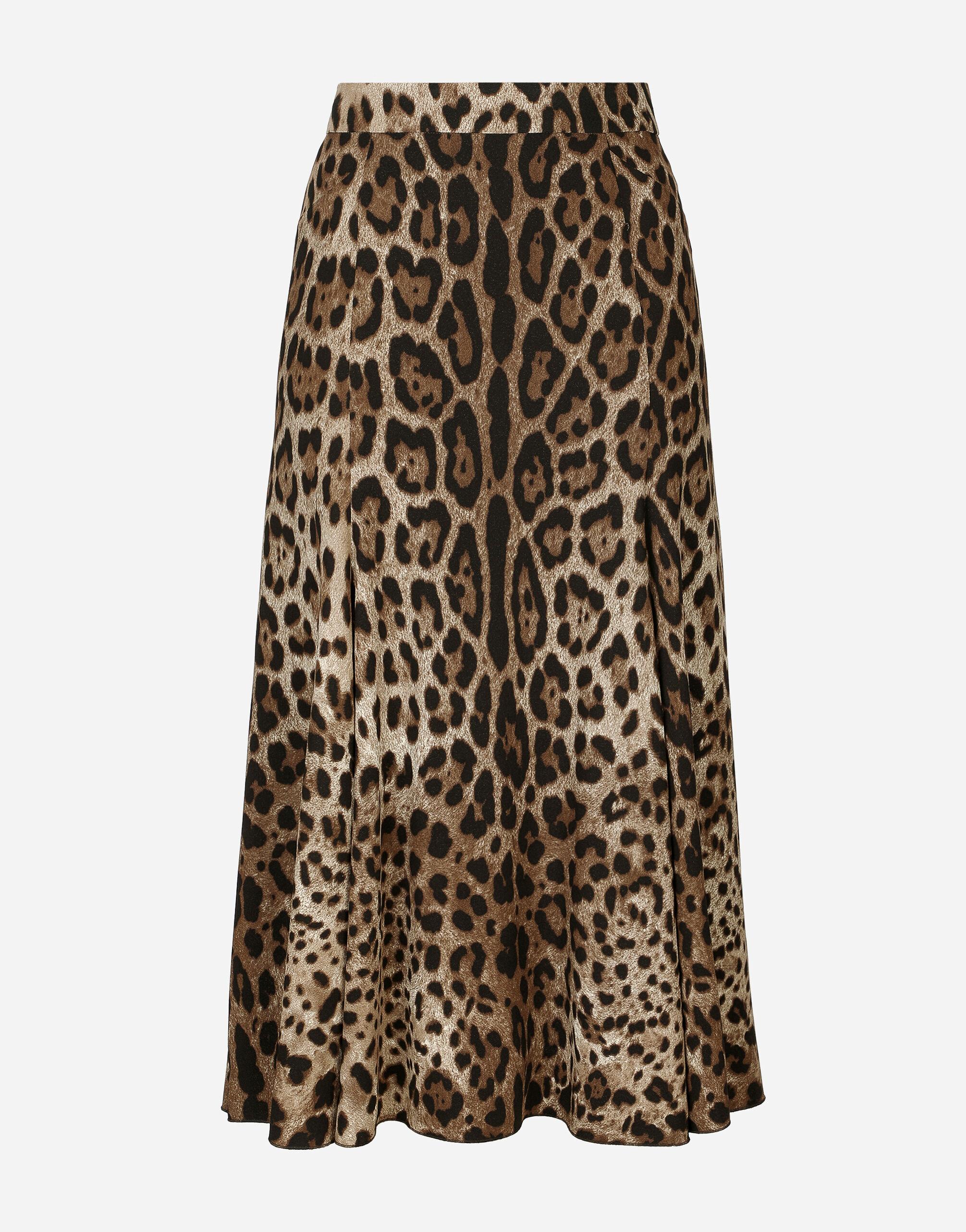 Dolce & Gabbana Leopard-print cady circle skirt Animal Print F4BZBTFS2A3