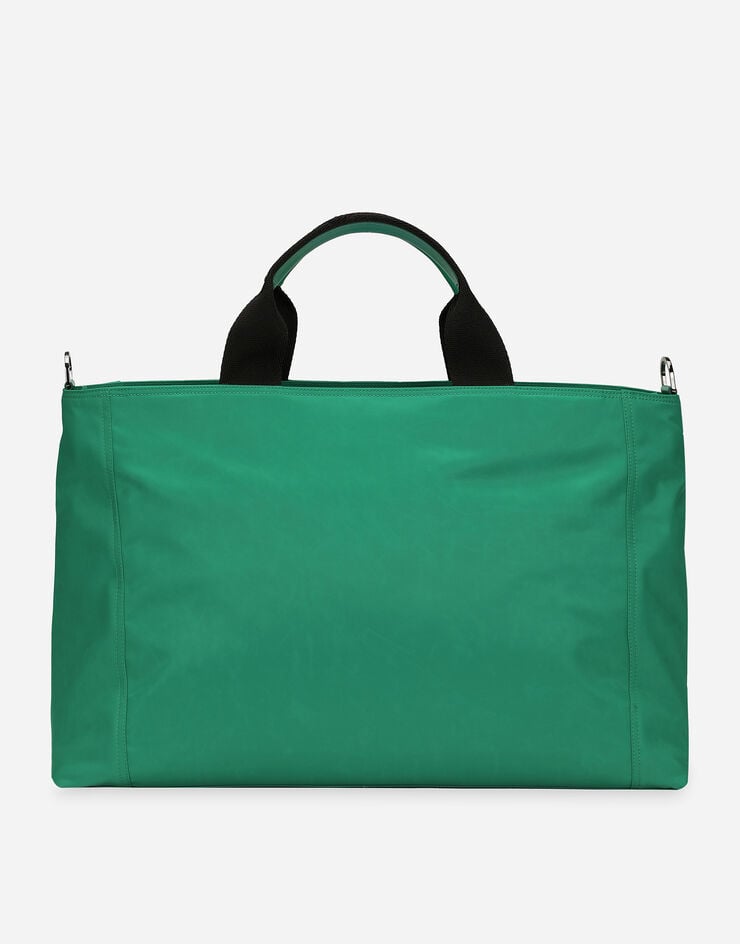 Dolce & Gabbana حقيبة سفر نايلون بشعار مطاطي أخضر BM2125AG182
