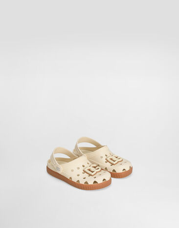 Dolce & Gabbana Rubber slip-ons with DG logo Beige DN0213AT079