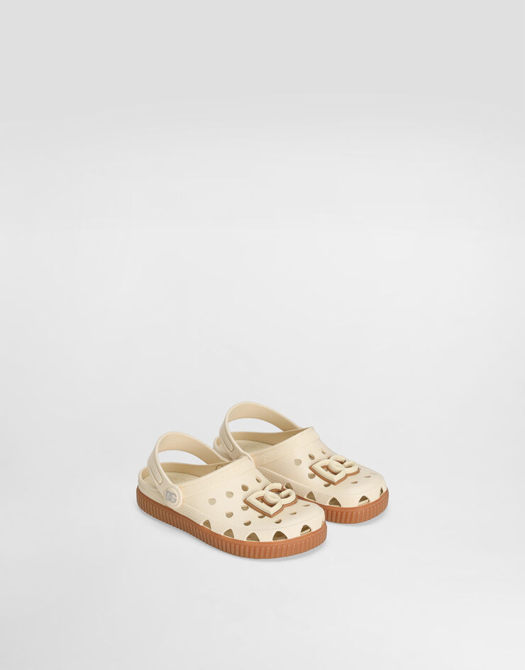 Dolce & Gabbana Rubber slip-ons with DG logo Dolce & Gabbana Rubber slip-ons with DG logo Beige DN0213AT079