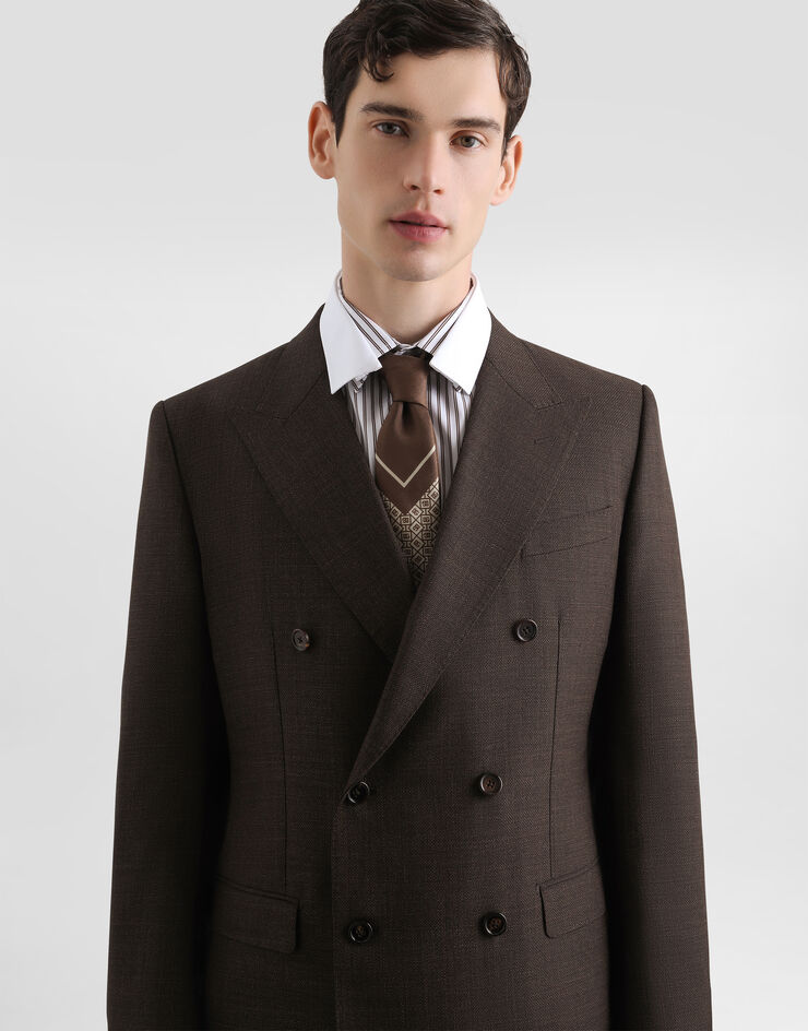 Dolce & Gabbana Double-breasted taormina wool jacket Multicolor G2NW1TFU25E