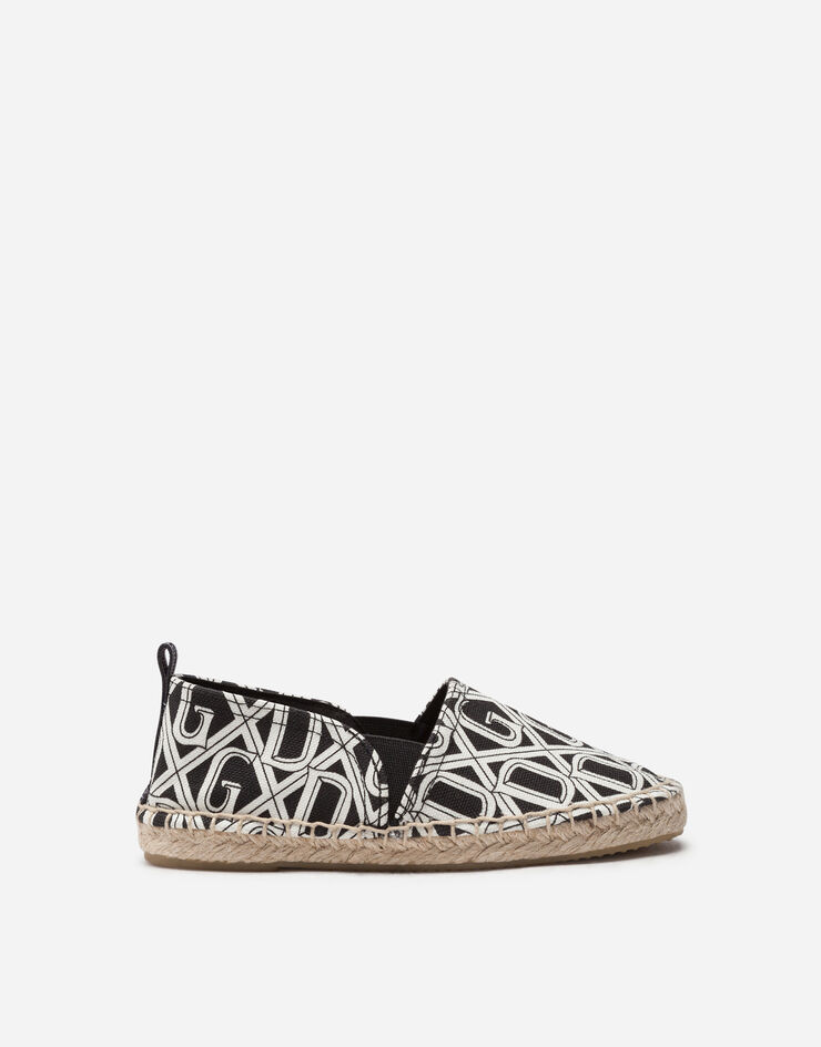 Dolce & Gabbana ESPADRILLAS IN CANVAS WITH DG NET PRINT NERO DD0110A7131