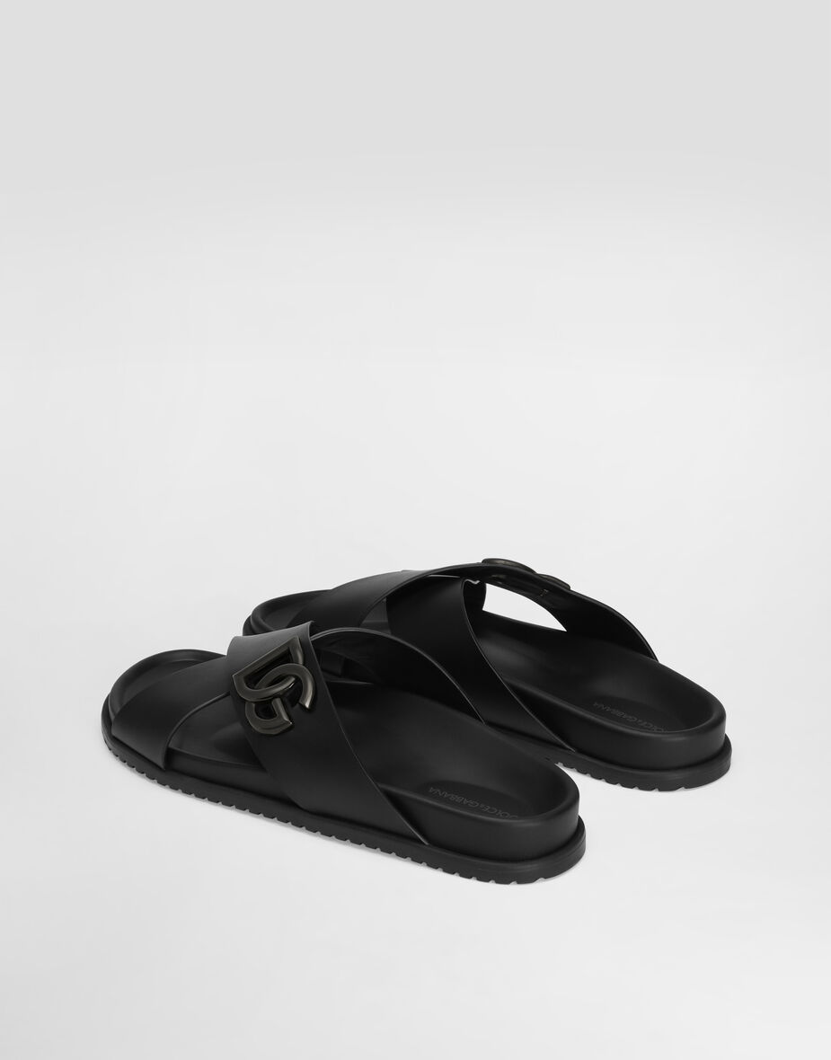 dad sandal white calfskin silver cc