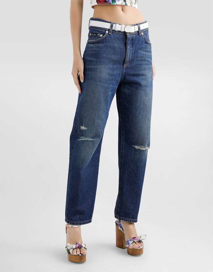 Dolce & Gabbana Jeans boyfriend in denim Multicolore FTC7CDG8MR2