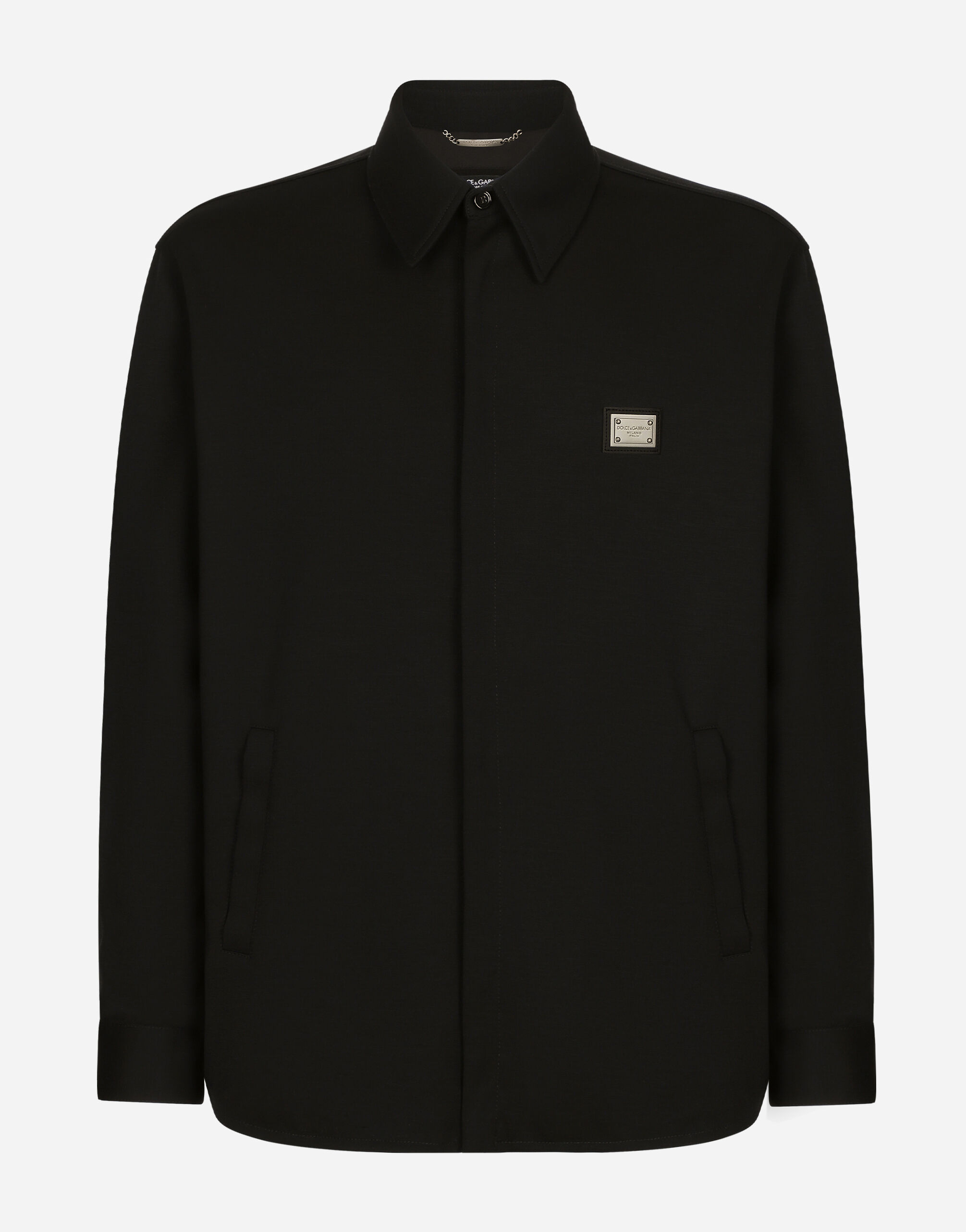 ブラックのメンズ Technical fabric shirt with tag