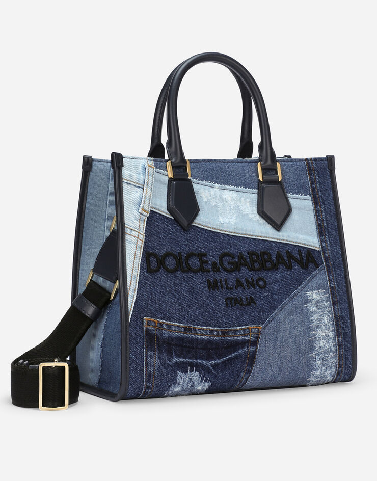Dolce & Gabbana 徽标刺绣丹宁购物袋 牛仔布 BB2012AO621