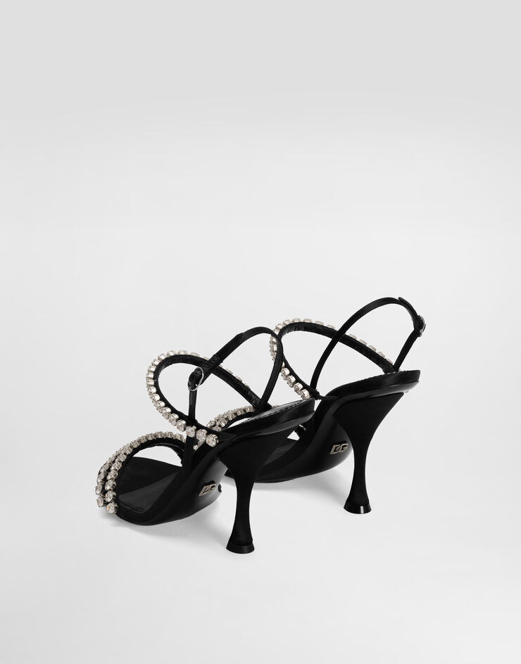 Dolce & Gabbana Sandals with rhinestone chain Multicolor CR1925AT399