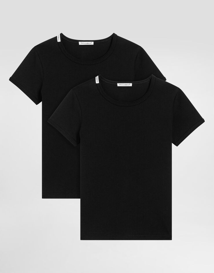 Dolce & Gabbana Bi-pack smooth jersey t-shirt Black L4J703ON00H