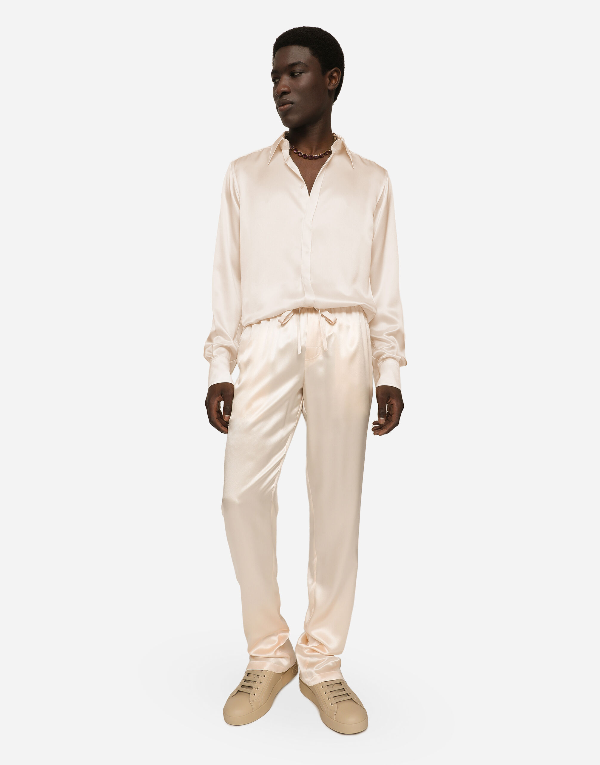 Pale pink clearance silk shirt
