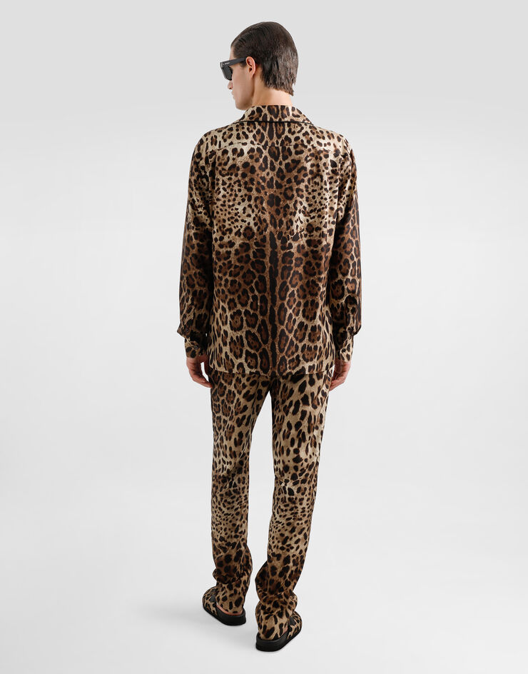 Dolce & Gabbana Pyjamahose aus Seide Drucken GVCRATGI955