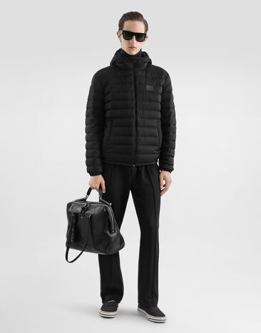 Dolce & Gabbana Hooded padded jacket Black G9BCETFUS0D