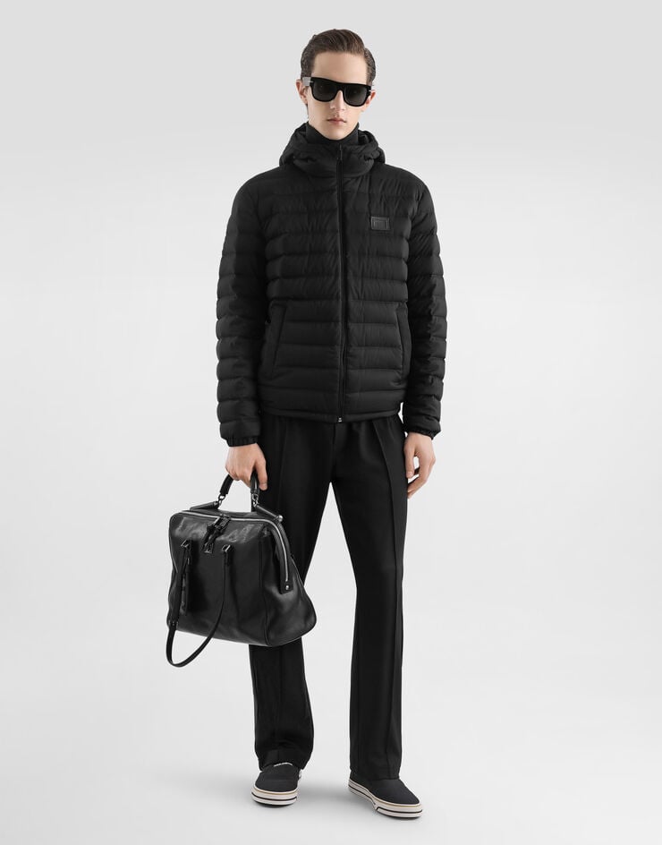 Dolce & Gabbana Hooded padded jacket Black G9BCETFUS0D