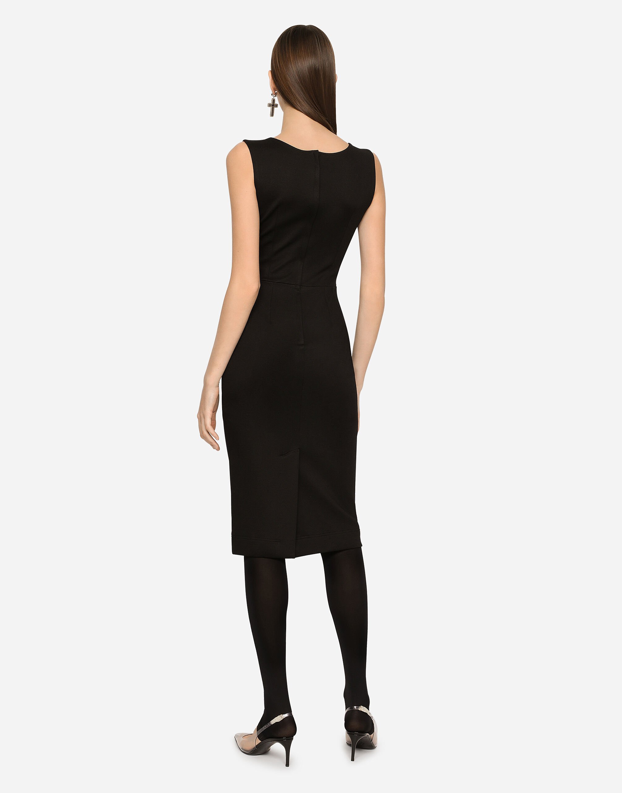 ワンピース Dolce & Gabbana Black Stretch Viscose Blend Dres Dolce & Gabbana Viscose blend midi dress - Black