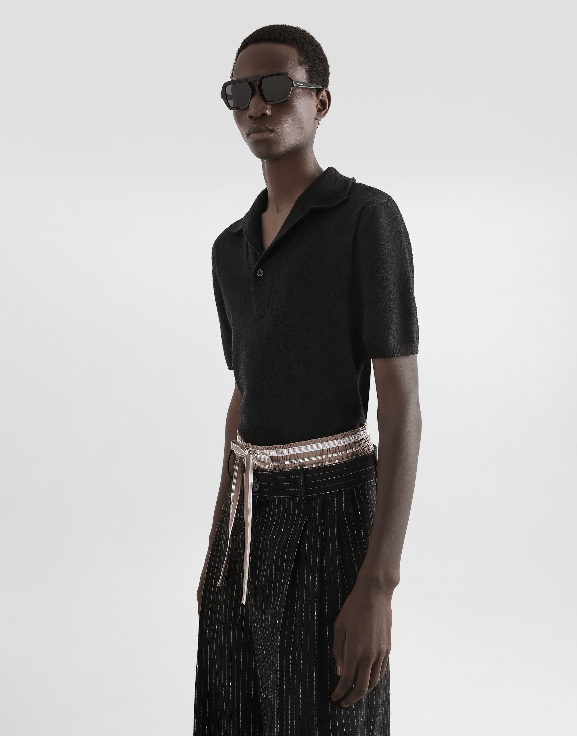 Blackのメンズ コットンブレンド ポロシャツ | Dolce&Gabbana®