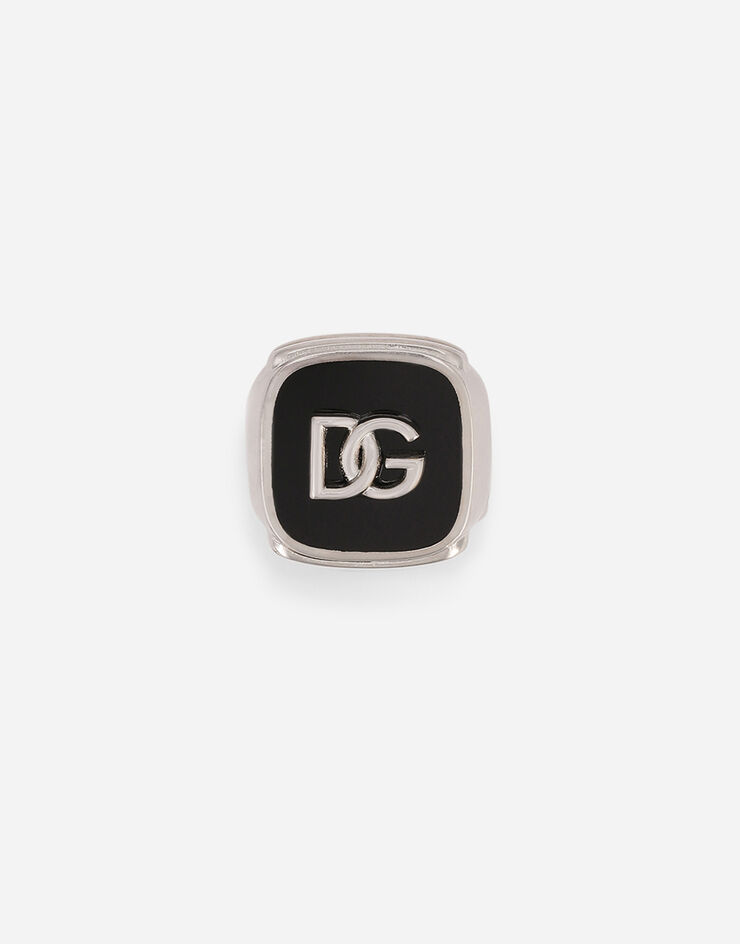 Dolce & Gabbana Cufflinks with enameled DG logo Silver WFN5B2W1111
