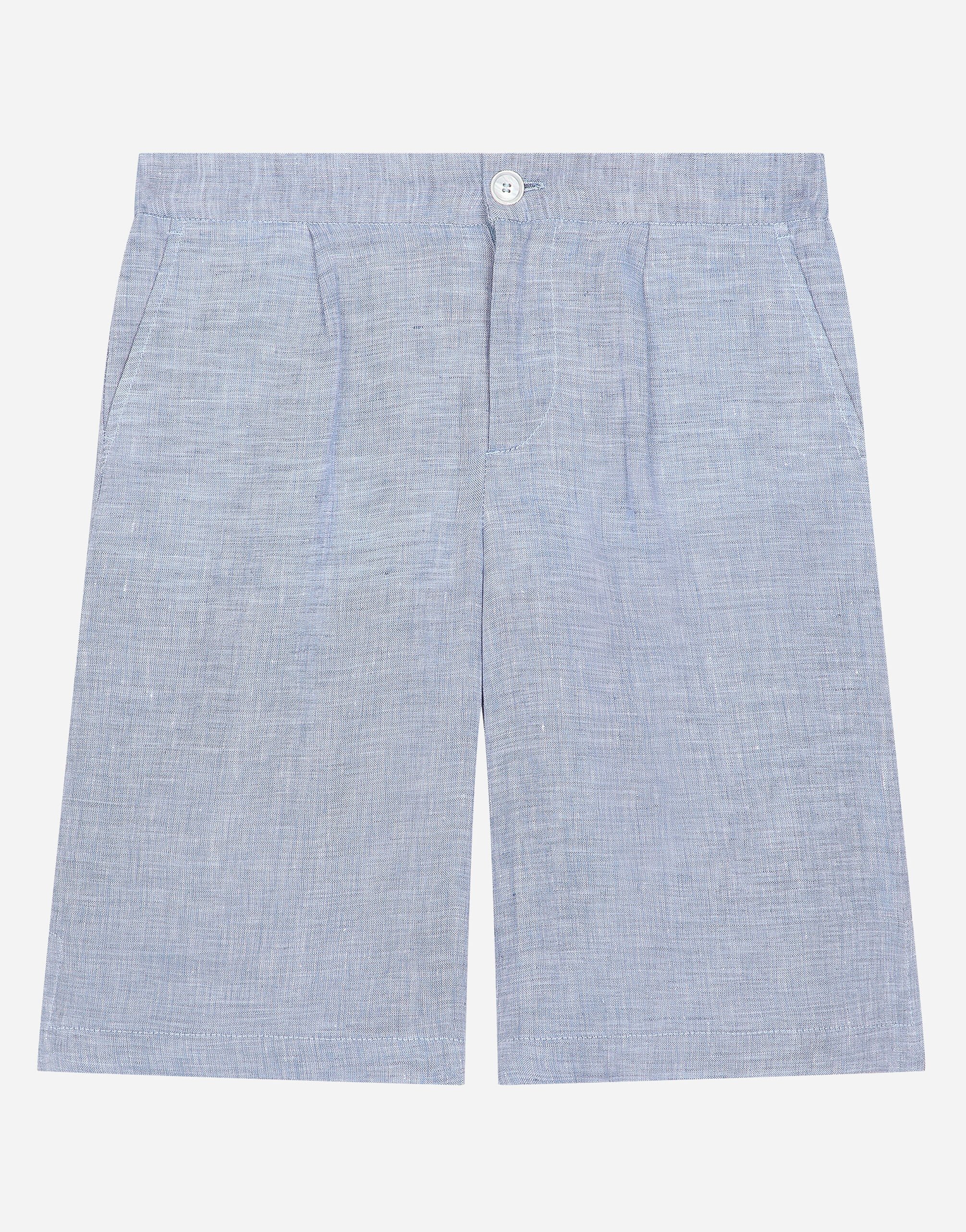 Dolce & Gabbana Non-stretch linen shorts Print L4JQS3HS7NJ