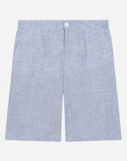 Dolce & Gabbana Non-stretch linen shorts Print L43Q25G7L7S