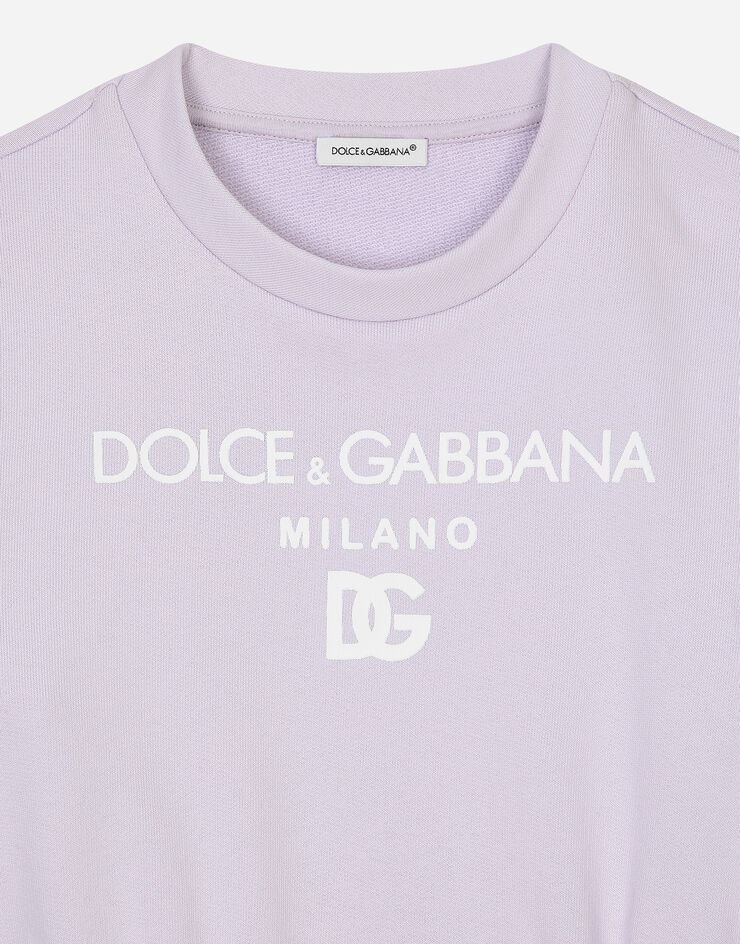 Dolce & Gabbana Abito in jersey con logo Dolce&Gabbana Lilla L5JD8ZG7NYV