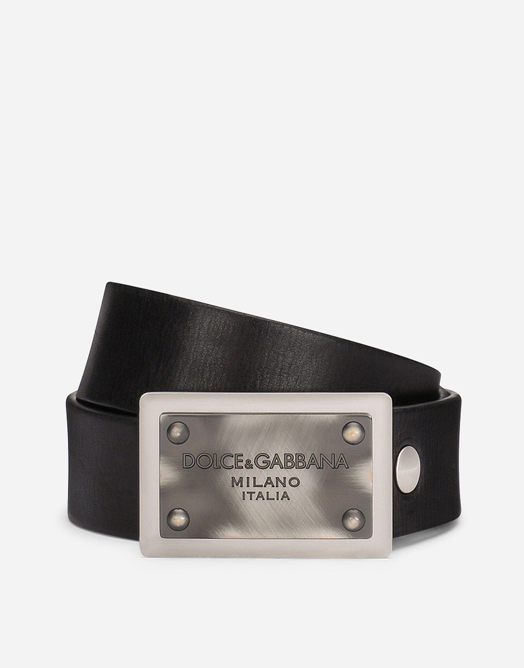 Dolce & Gabbana Ремень из кожи черный BC4646AX622