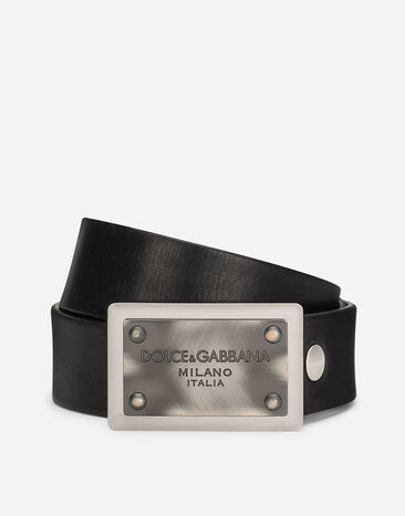 Dolce&Gabbana Gürtel aus Leder Schwarz BM2123AQ437