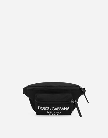 Dolce & Gabbana Nylon belt bag with Dolce&Gabbana logo Blue LBKAG2JBCF8