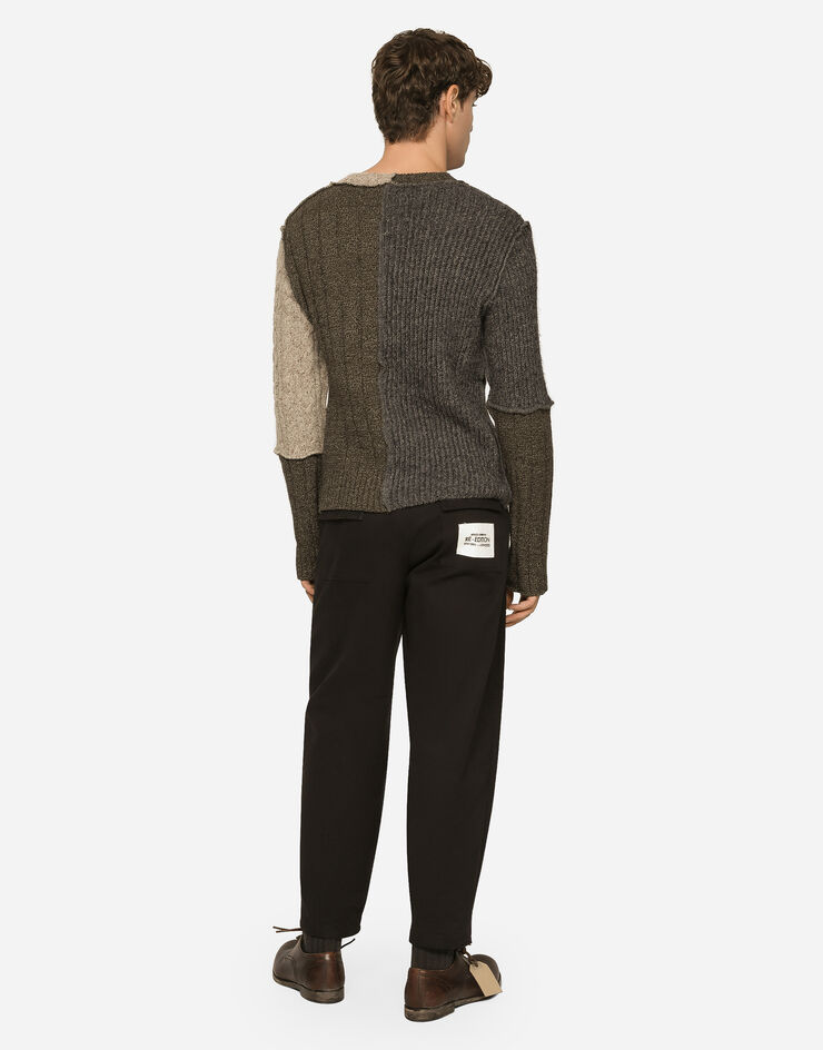 Dolce&Gabbana Washed stretch gabardine pants with zipper Black GV6QATFUFMV