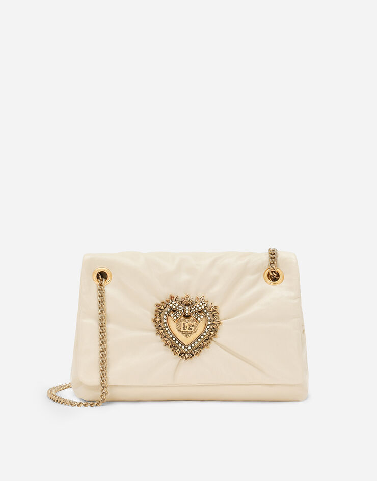 Dolce & Gabbana Tasche Devotion Soft mittelgroß Sahne BB7541AF984