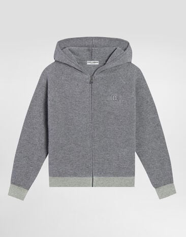 Dolce & Gabbana Cardigan in felpa di lana e cashmere Grigio L4KWH7JGMB8