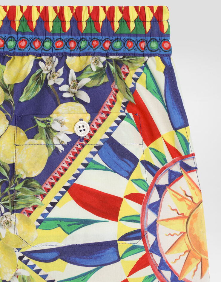 Dolce & Gabbana Carretto-print poplin bermuda shorts Multicolor L44Q27FI5PD