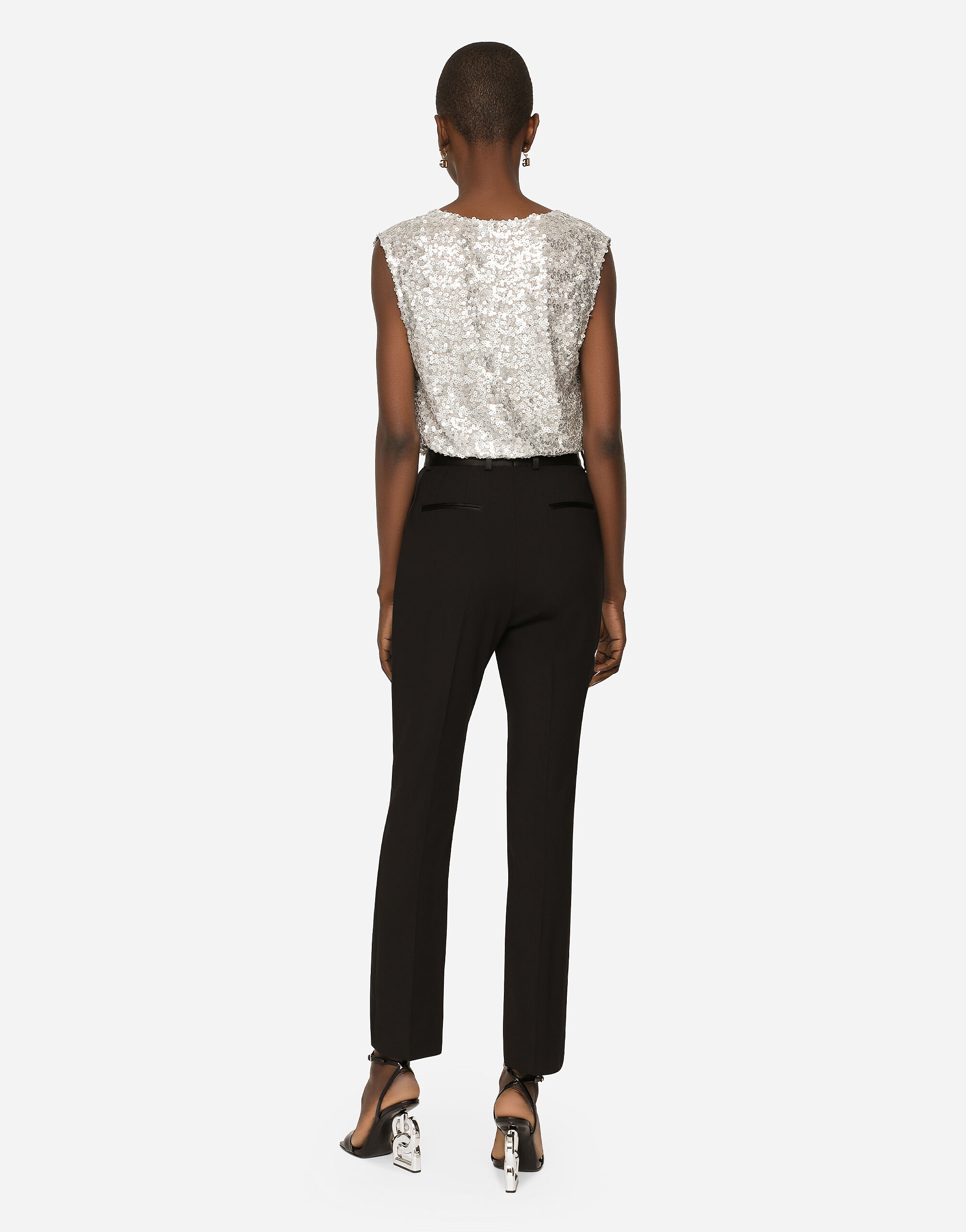 Pantalones de esmoquin negro shop