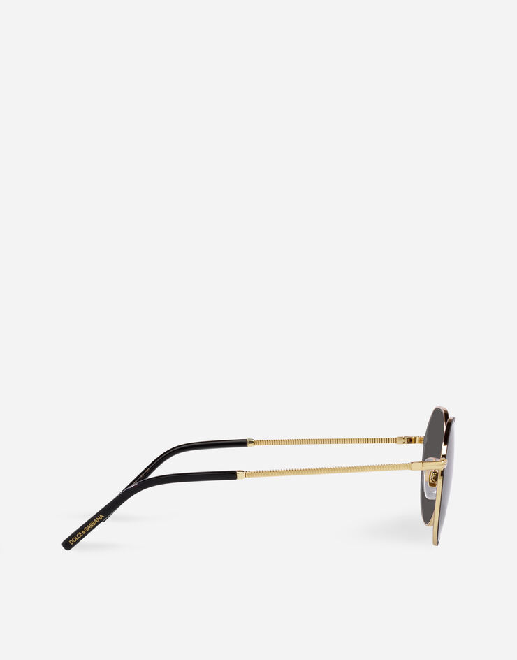 Dolce & Gabbana نظارة شمسية محببة ذهبي و أسود VG2286VA287