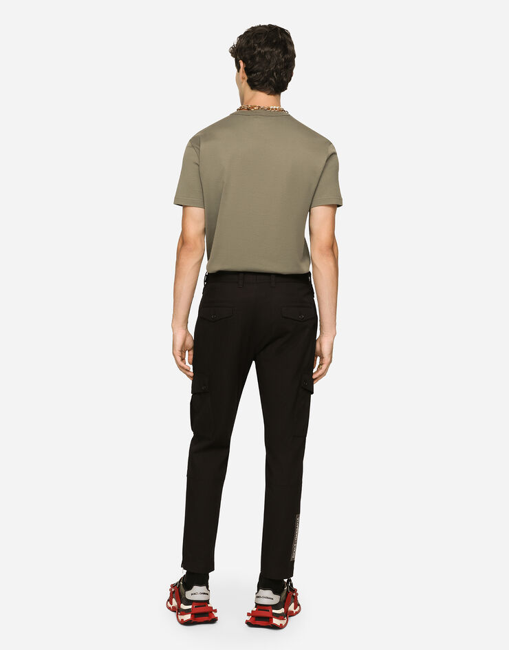 Dolce & Gabbana Stretch cotton cargo pants Black GYA8ETGEY93
