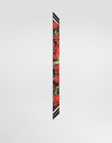 Dolce & Gabbana Rose-print silk twill bandeau Print FS215AGDDW2