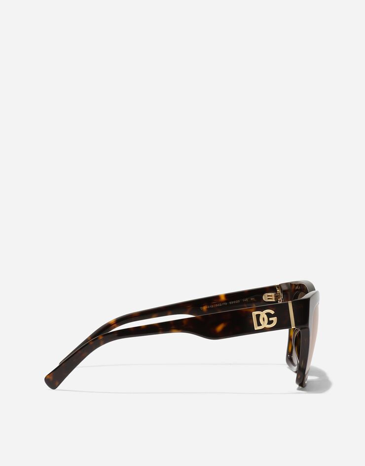 Dolce & Gabbana DG Crossed Sunglasses Havana VG4512VP273