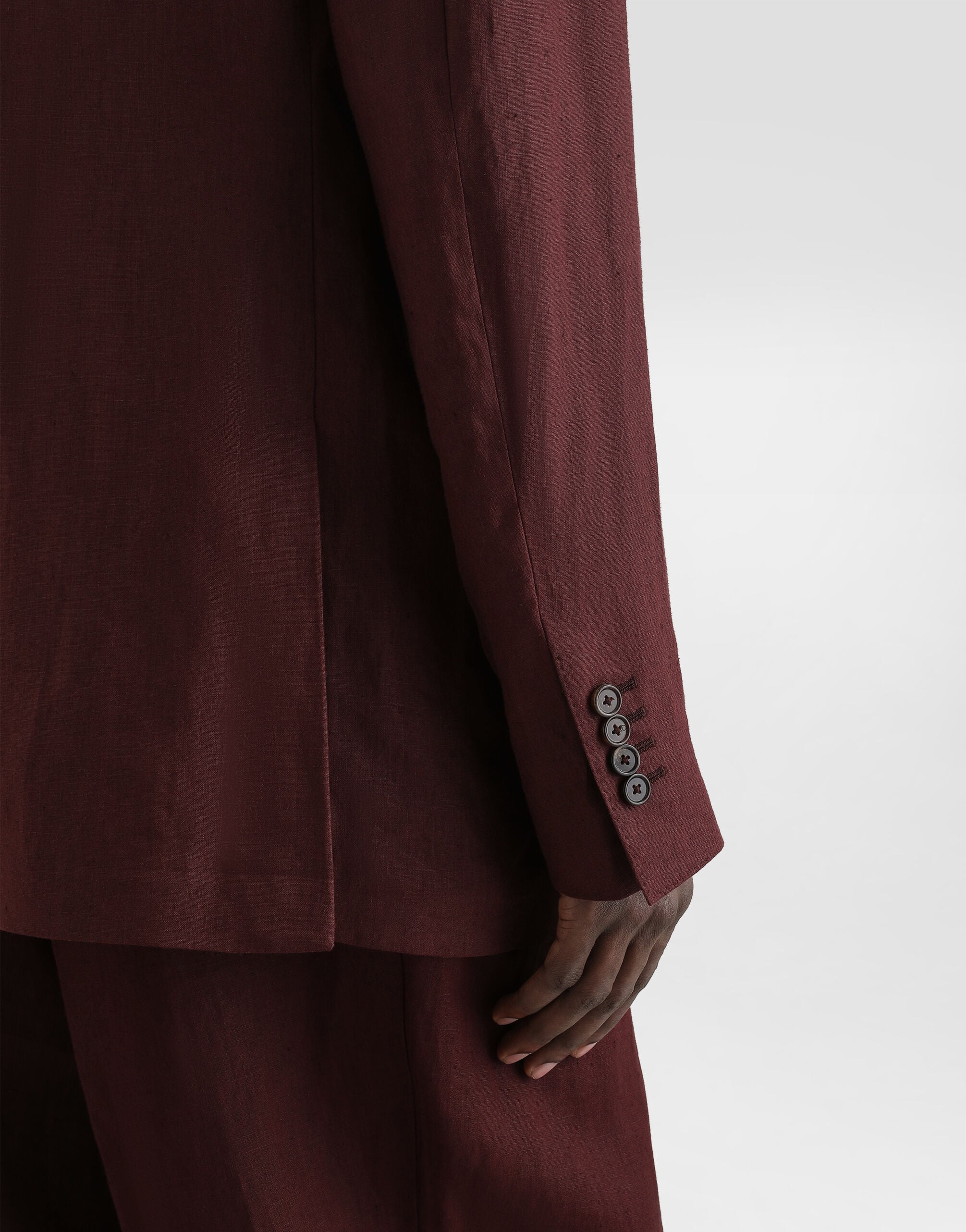 Sicilia light double-breasted linen jacket - thumbnail 5