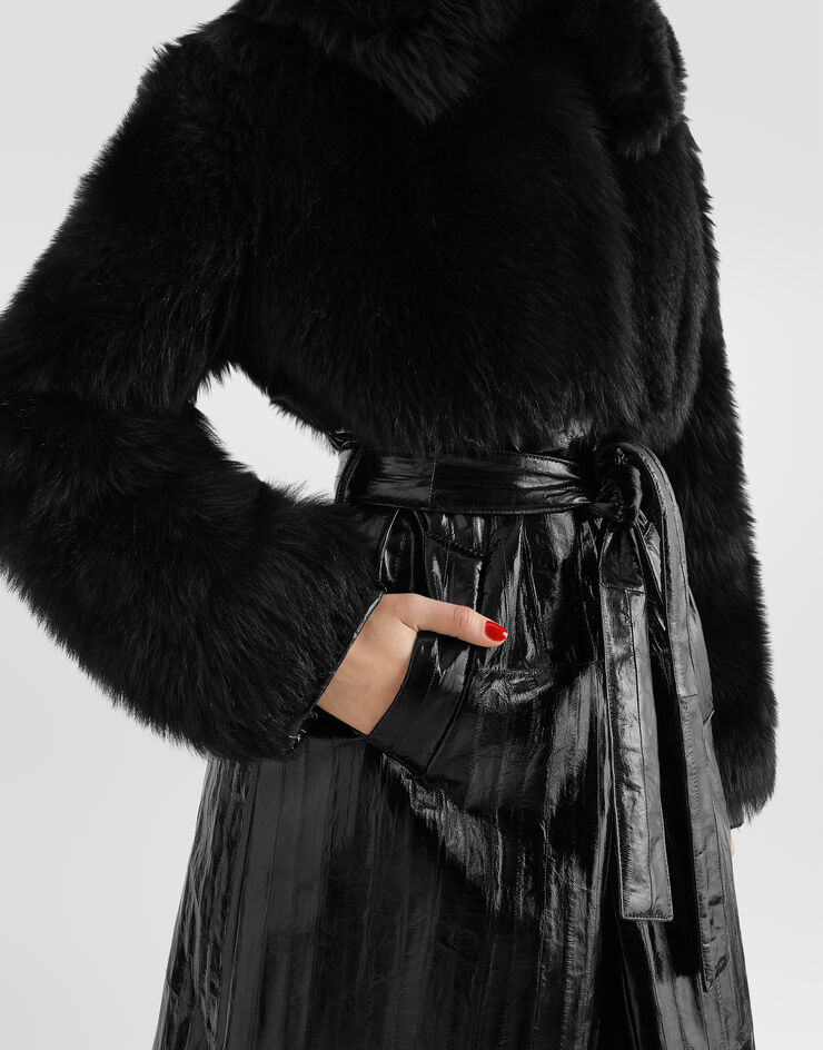 Dolce & Gabbana Eel coat Dolce & Gabbana Eel coat Black F0G1XFGDD3N