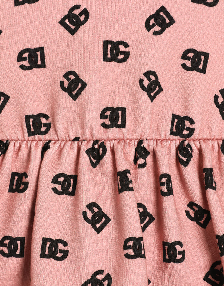Dolce & Gabbana Fleece dress with DG logo print Print L2JD9FHS7LL