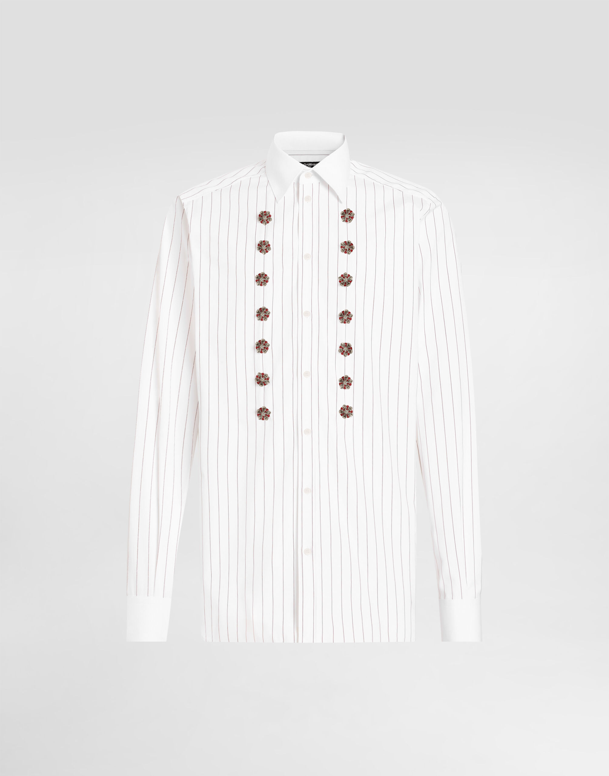 オリジナル  ディテール ジュエル マルチカラーのメンズ ストライプ Dolce&Gabbana® | シャツ コットン トップス