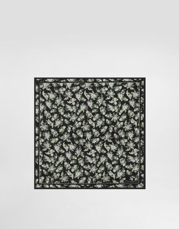 Dolce & Gabbana 50x50 small flower bouquet-print silk twill scarf Multicolor FN093RGDDUH