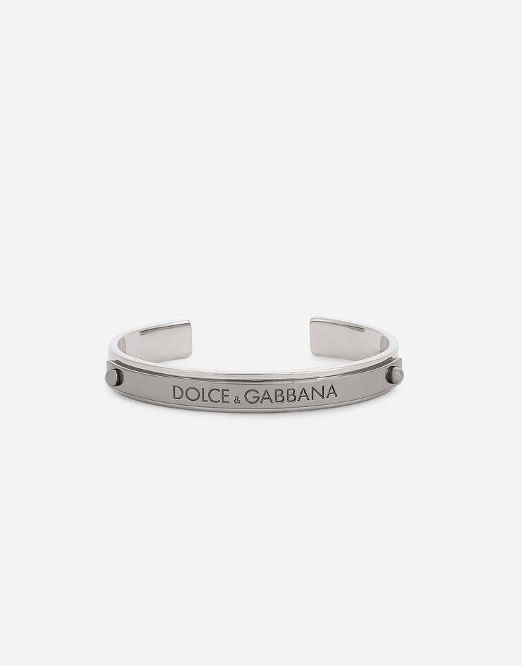 Dolce&Gabbana Dolce&Gabbana 로고 리지드 브레이슬릿 실버 WBP1T1W1111