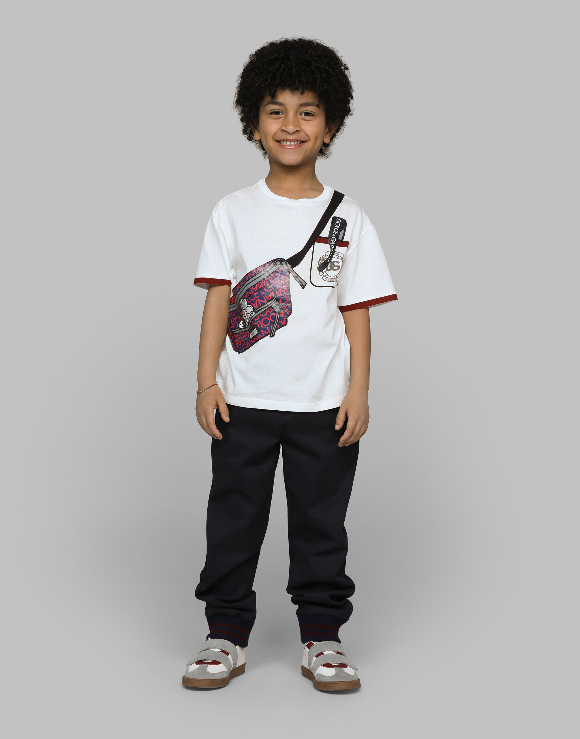 Baby printed cotton T-shirt in white - Dolce Gabbana Kids | Mytheresa