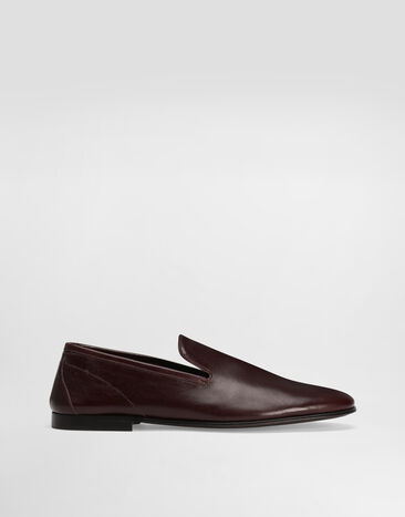 Dolce & Gabbana Erice leather slippers Bordeaux A50727AH693