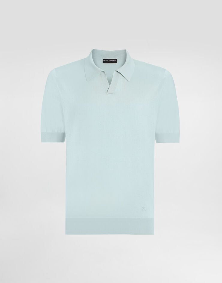 Dolce & Gabbana قميص بولو من حرير Green GXZBUZJBSPK