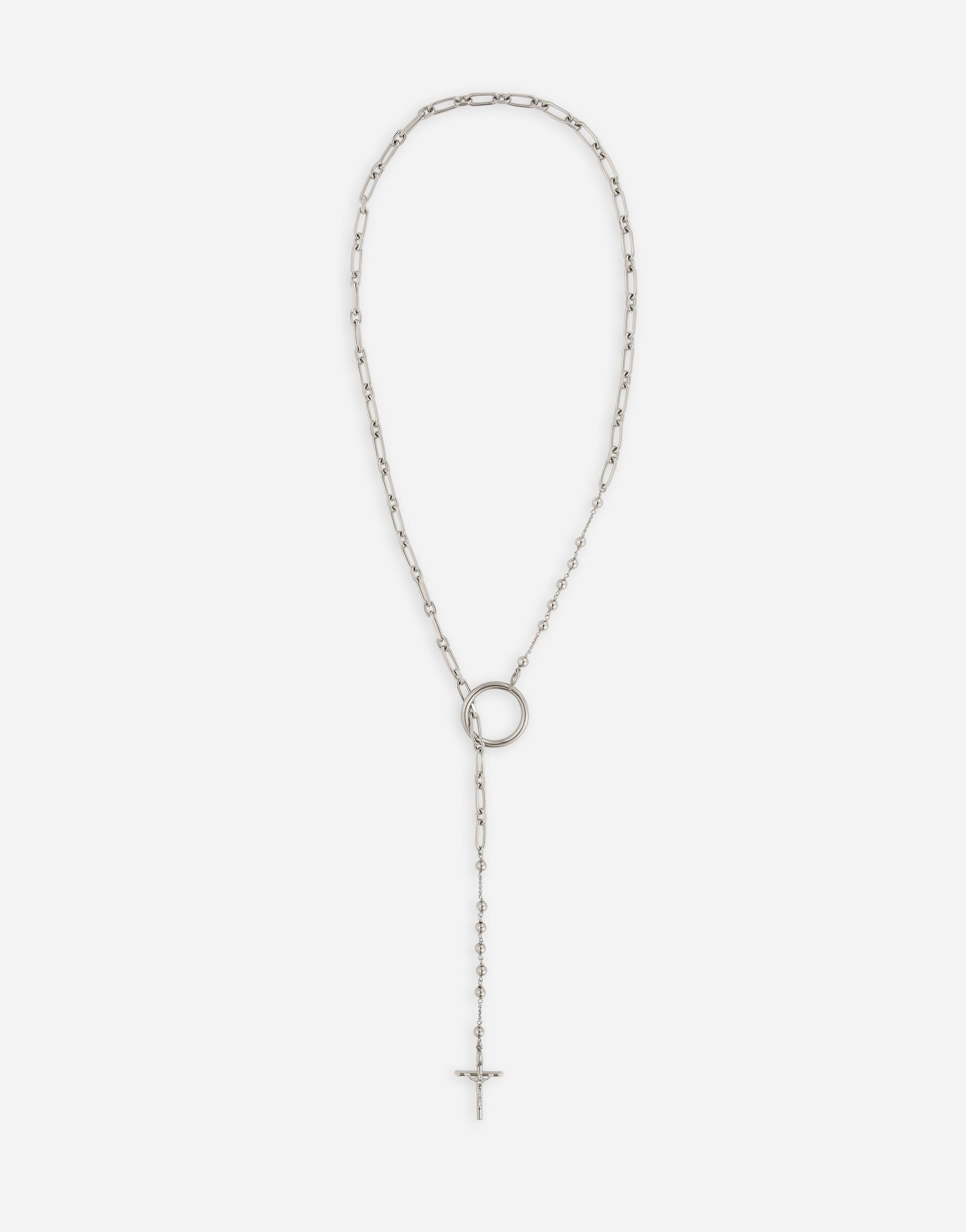 Dolce & Gabbana Rosary necklace with chain detailing Black BB6002AI413