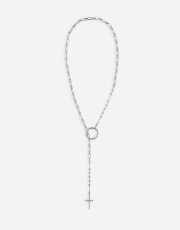 Dolce & Gabbana Rosary necklace with chain detailing Silver WBQ4S2W1111