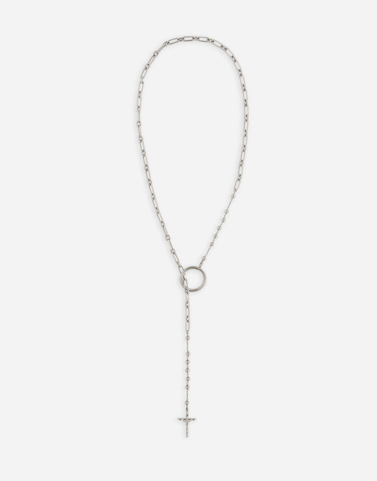 Dolce & Gabbana Rosary necklace with chain detailing Silver WNO4S8W1111