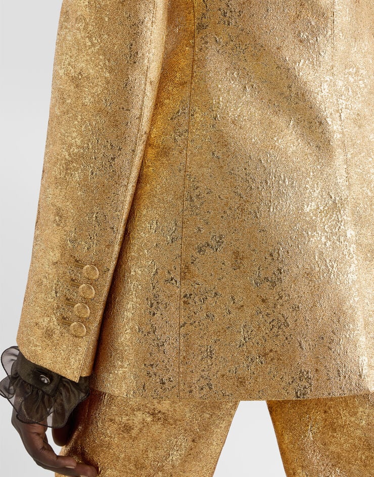 Dolce & Gabbana Lamé single-breasted jacquard jacket Gold F29QGTFJODW